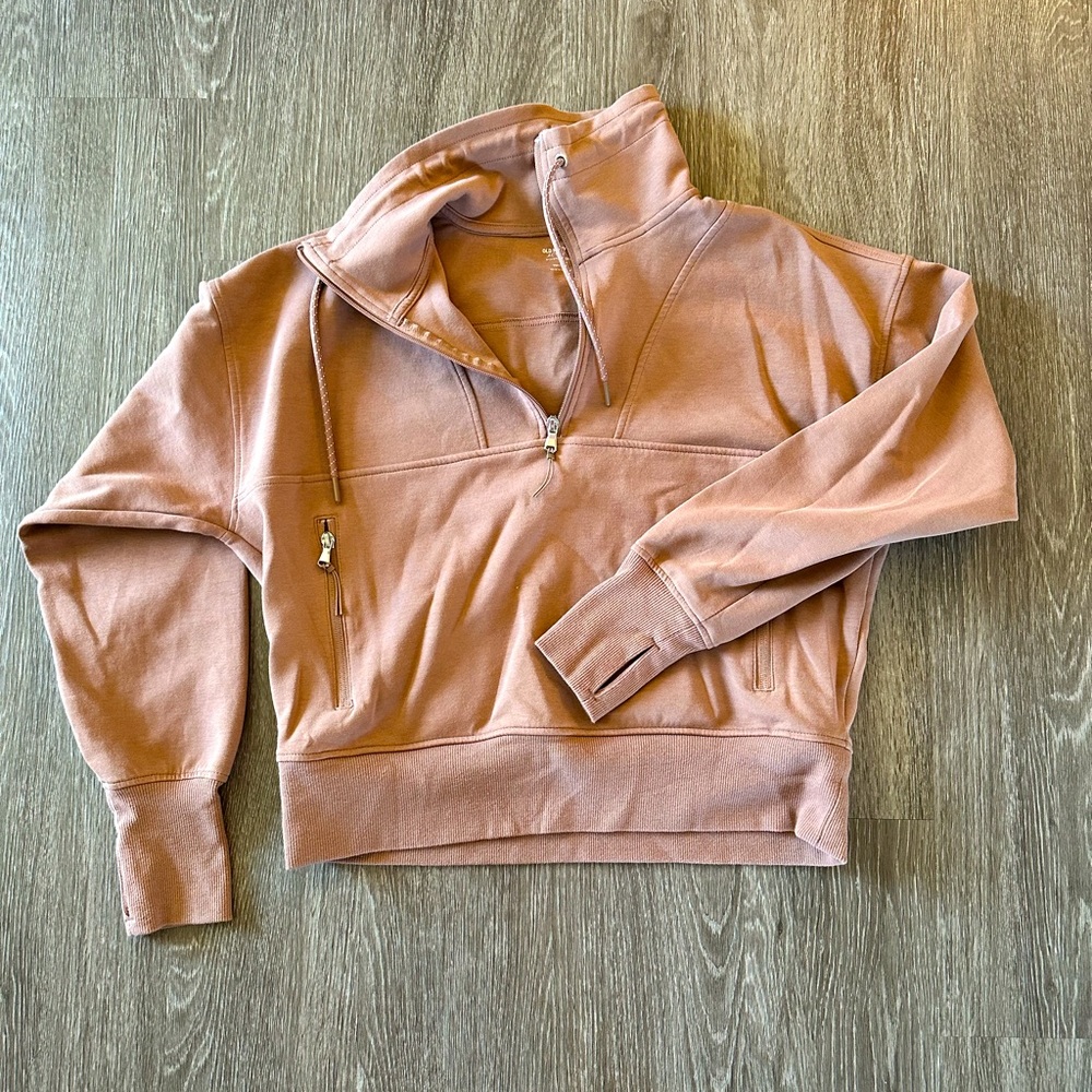 Brown old navy active quarter zip